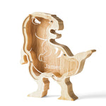 Personalized Wooden Dinosaur Piggy Banks for Kids - Ideal Birthday Gifts, Decor & Educational Toys