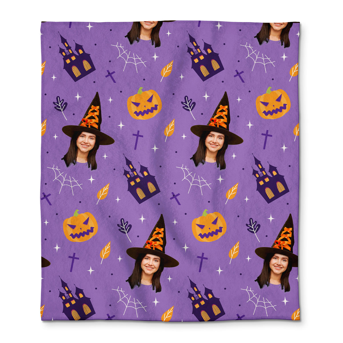 Happy Halloween Creating Memories with Floating Faces Your Blanket