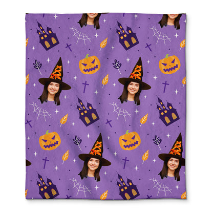 Happy Halloween Creating Memories with Floating Faces Your Blanket