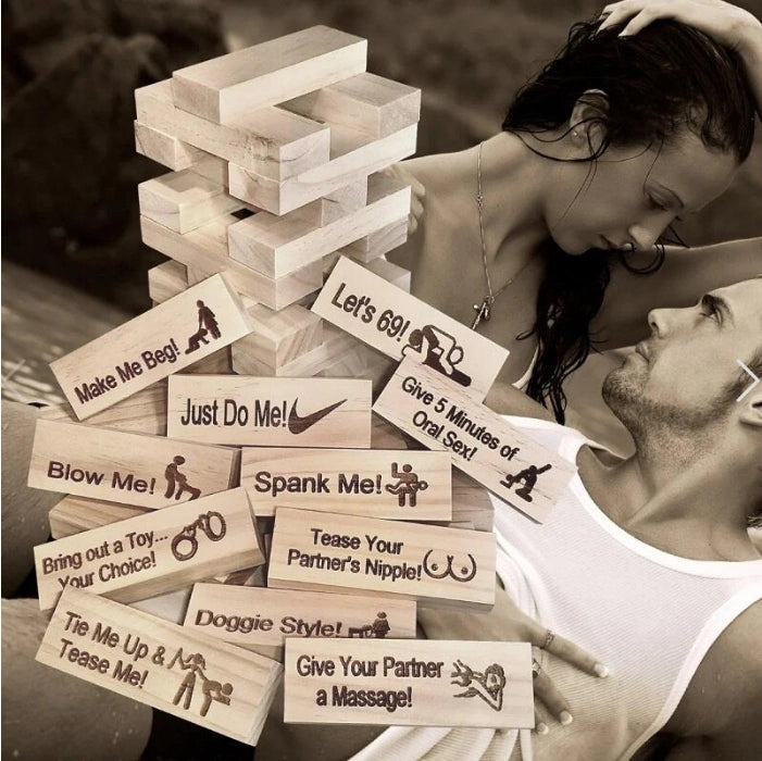 Adult Block Tower Couple Game Blocks Perfect Gift for Valentine's Day