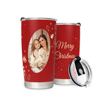 Personalized Chrismas Day Custom Pictures Stainless Steel Tumblers