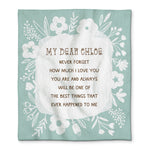 My Dear Children Custom Personalized Blanket Never Forget