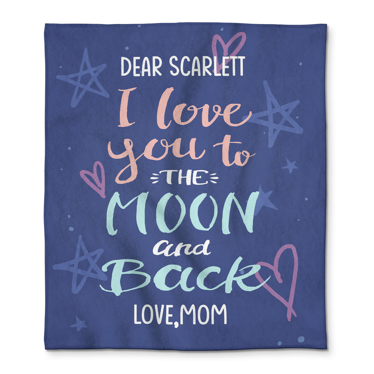 I Love You To The Moon And Back to My Daughter Custom Personalized Blanket