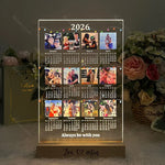 Valentine’s Gift: Personalized 2026 Photo Calendar LED Light Box