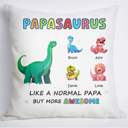 Customized Pillow With Dinasour Pattern and Name