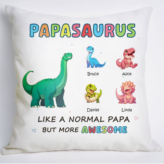 Customized Pillow With Dinasour Pattern and Name