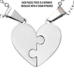 Personalized Puzzle Heart Necklace