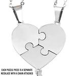 Personalized Puzzle Heart Necklace