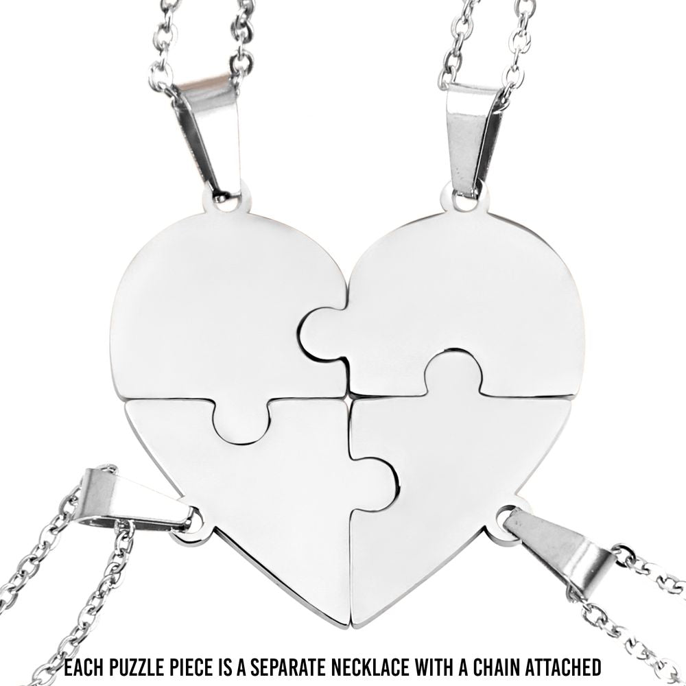 Personalized Puzzle Heart Necklace
