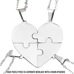 Personalized Puzzle Heart Necklace
