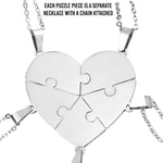 Personalized Puzzle Heart Necklace