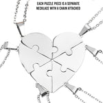 Personalized Puzzle Heart Necklace