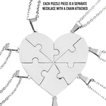 Personalized Puzzle Heart Necklace