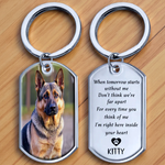 Custom Pet Photo Keychain with Engraved Message – Memorial Gift for Pet Lovers - Forever in My Heart
