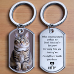 Custom Pet Photo Keychain with Engraved Message – Memorial Gift for Pet Lovers - Forever in My Heart