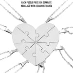 Personalized Puzzle Heart Necklace