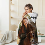 Custom Pet Lover Name & Photo Style Hooded Blanket