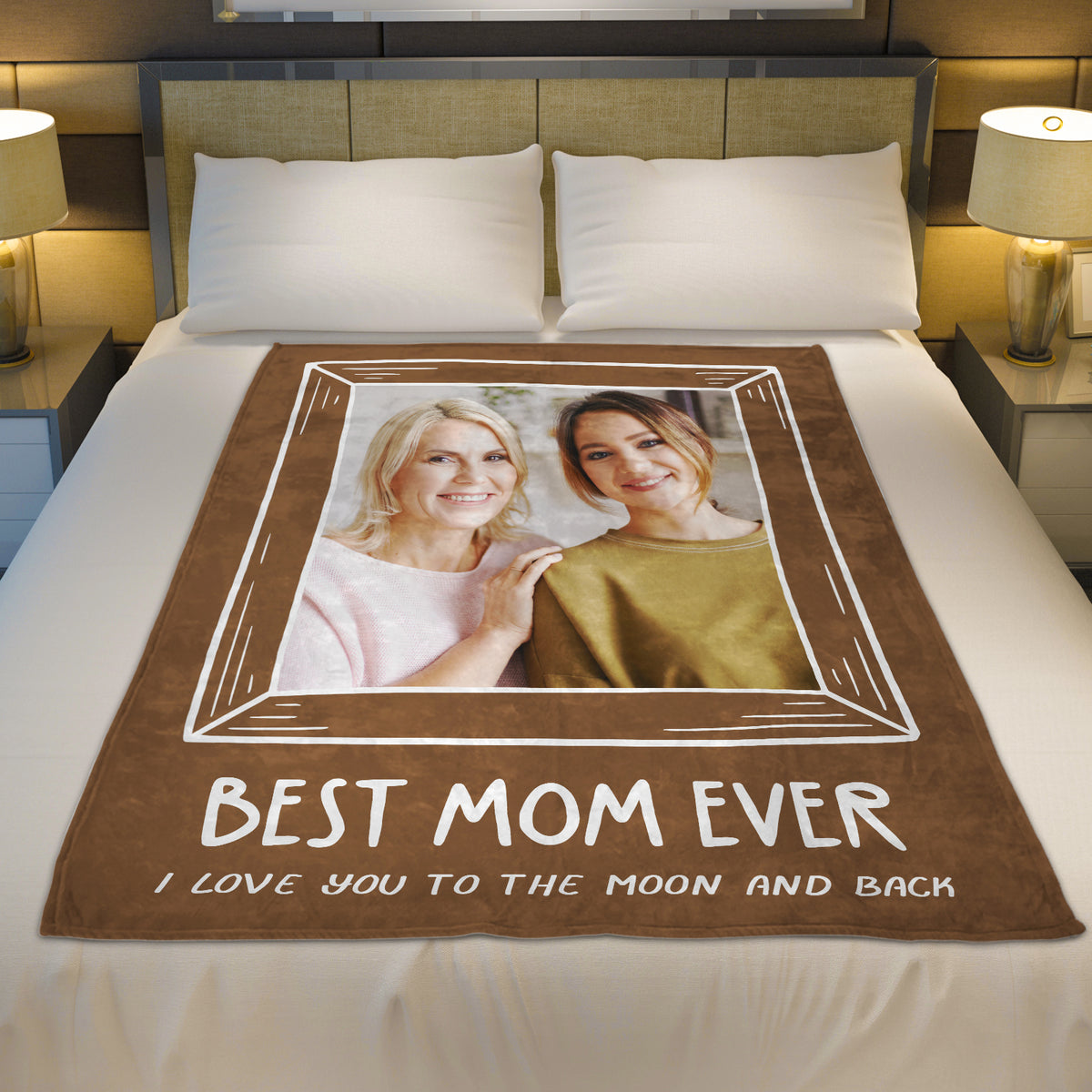 Best MOM Ever Personalized Custom Photo Blanket