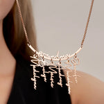 Personalized Names Hanging Family Necklace