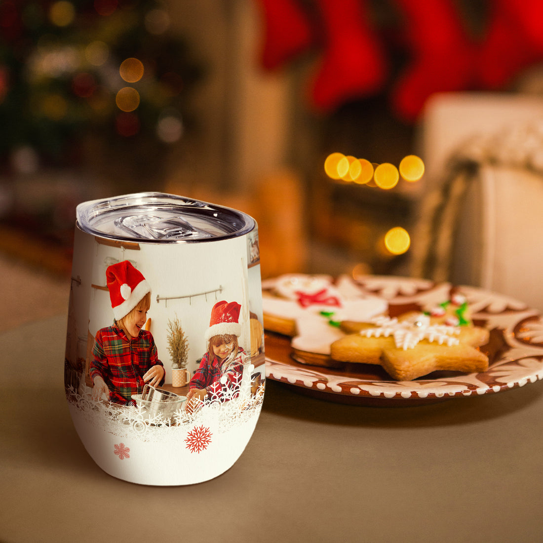 Christmas Stainless Steel Wine Tumbler