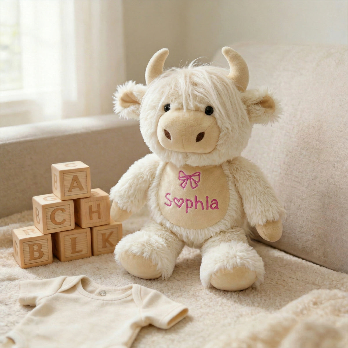 Personalized Highland Cow Stuffed Animal