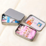 Personalized Cute Mom and Baby Plush Bunny Mini Pocket Tin Box with Colorful Name Comfort Toy Easter Birthday Gift for Kids