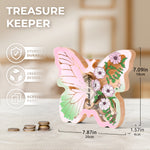 Wooden Colorful Butterfly Piggy Banks for Kids
