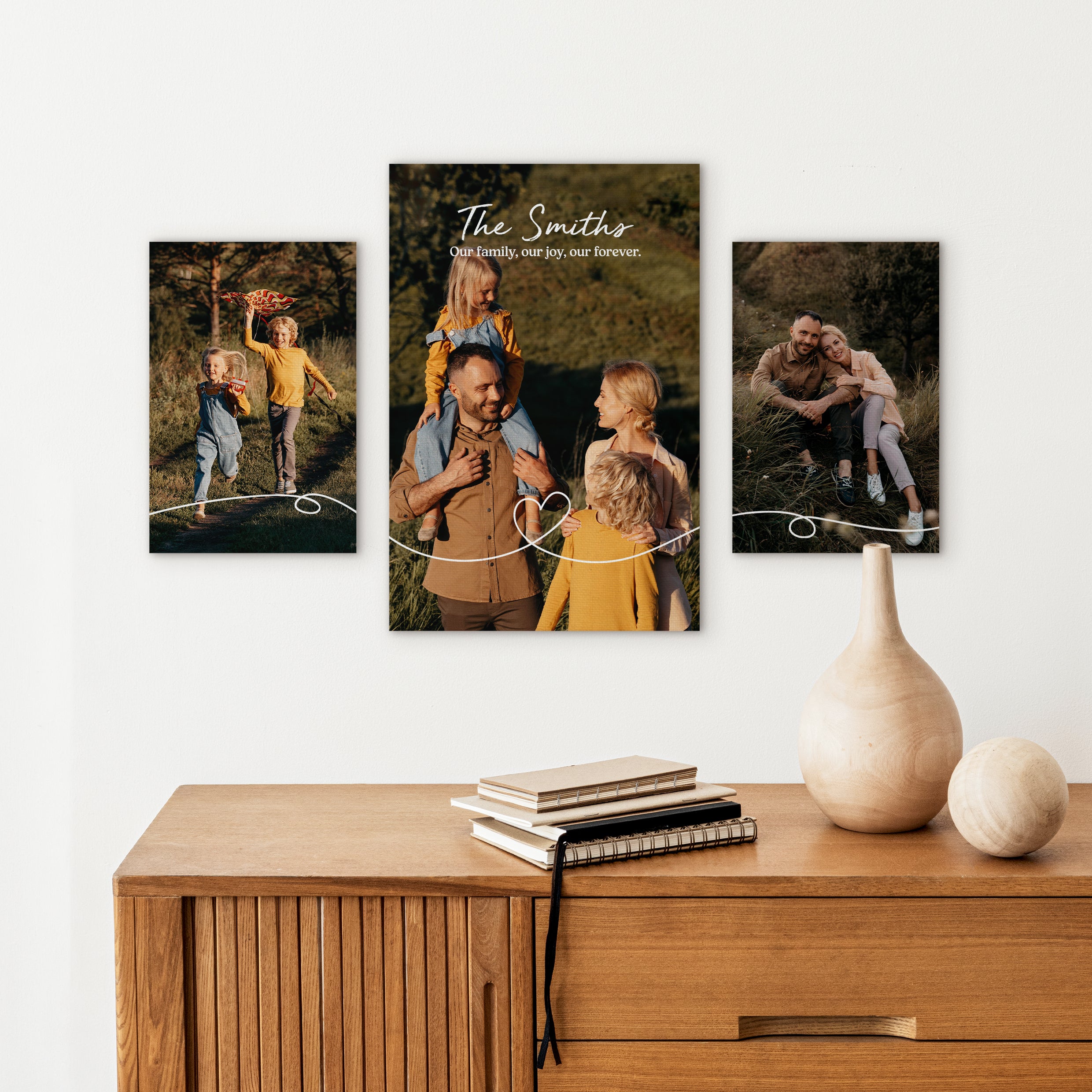 3 Pieces Family Wall Photos Decor Family Wall Art Family Room Decor ...
