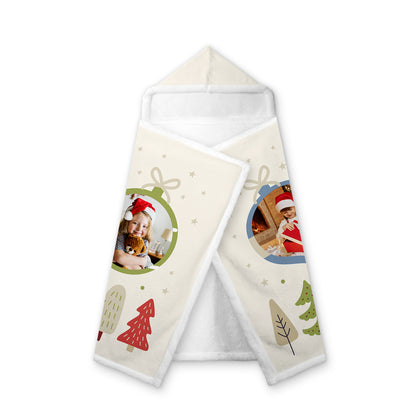 Winter Wonderland Custom Name Christmas Blanket Hooded