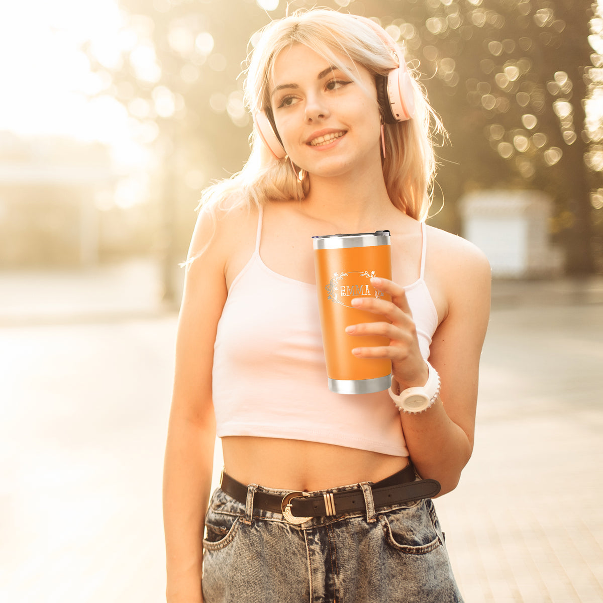 Customized Gift 20 oz Tumbler with Engraved Name, Stainless Steel Custom Tumbler Cup With Lid Straw, Personalized Anniversary Birthday Graduation Back to School Gifts for Women Men Kids