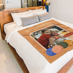 Custom Best Grandma Ever Photo Blanket Grandparents Personalized Blanket