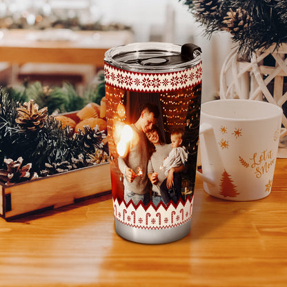 Personalized Photos Tumbler For Families Friend Lover Christmas Day Gift