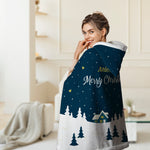 Christmas Jungle Snow Night Custom Name Blanket Hoodies