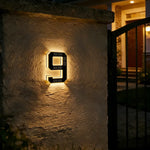 9-Inch Waterproof LED Solar Lighted House Numbers for Outside