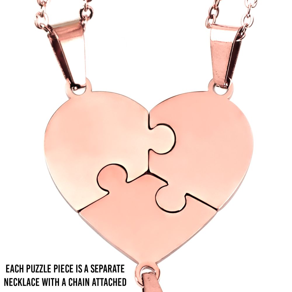Personalized Puzzle Heart Necklace