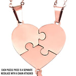 Personalized Puzzle Heart Necklace