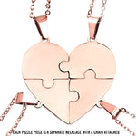 Personalized Puzzle Heart Necklace