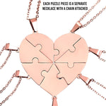 Personalized Puzzle Heart Necklace