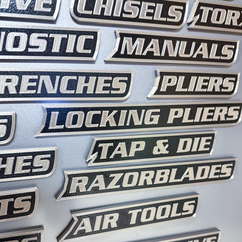 🌟12 Pack ofMagnetic Toolbox Labels🔩