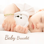 Personalized Baby Bracelets with Name Birthstone, 18k Gold Plated, Adjustable Length, Unique Birthday Gifts for Infant Girls Boys