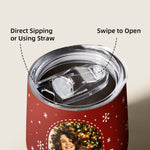 XMAS Custom Photo Wine Tumbler