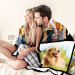 Personalised 6 Family Photos Soft Throw Blanket Gift for Mom Grandma Dad