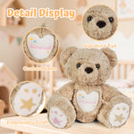 Starlight Teddy Bear 14” - Brown Short Fur - Personalized Gift