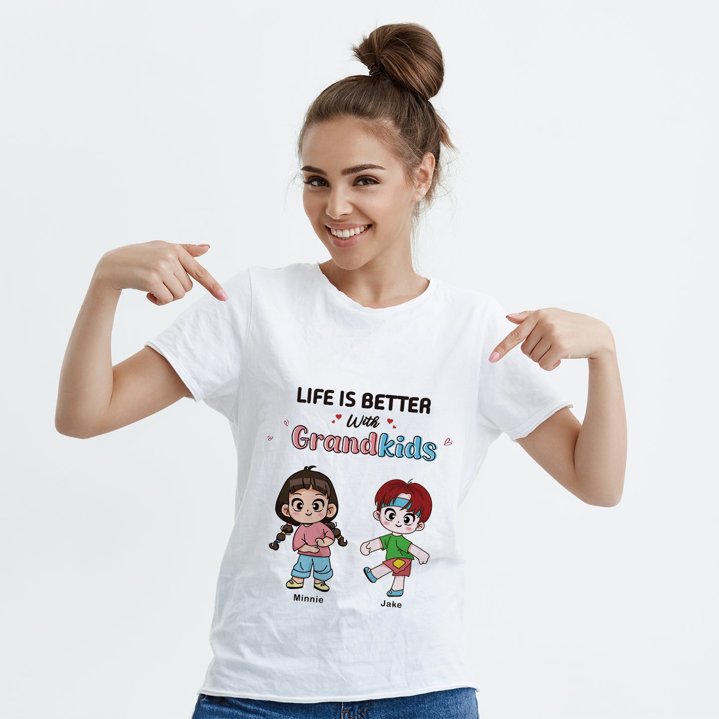 Personalized Baby Dinasour T-shirt with "LIFE IS BETTER With Grandkids"