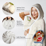 Winter Wonderland Custom Name Christmas Blanket Hooded