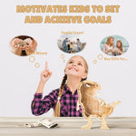 Personalized Wooden Dinosaur Piggy Banks for Kids - Ideal Birthday Gifts, Decor & Educational Toys