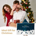 Christmas Jungle Snow Night Custom Name Blanket Hoodies