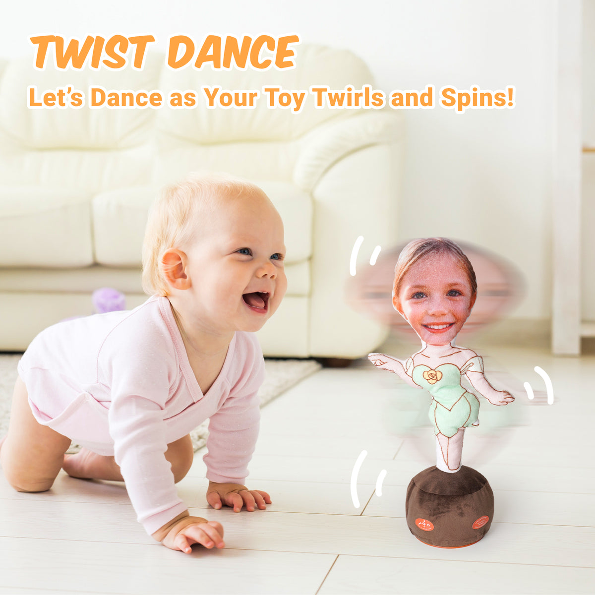 Personalized Interactive Dancing Doll: Talks, Sings, Repeats—Ideal Toy for Toddlers