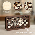 Personalized Family Tree w/Names - 2 Sizes Customized Wood Signs Decor Grandma Gifts, Birthday Gifts for Grandma Mom Grandparent, Custom Family Wooden Desk Table Sign Art Decorations