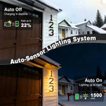 9-Inch Waterproof LED Solar Lighted House Numbers for Outside